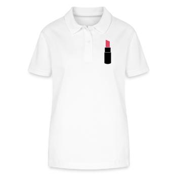 Rouge à lèvres - Polo bio ELLISER Stanley/Stella Femme - blanc - Devant - Anna (173cm)