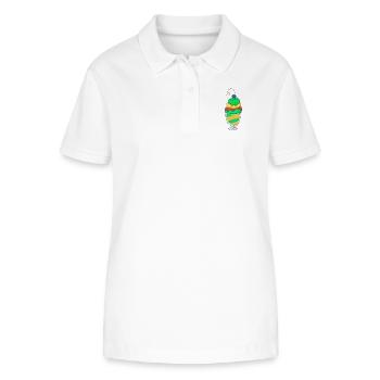 Eis Speiseeis Eiskrem Eiscreme Kugeleis Eisbecher - Stanley/Stella Frauen Bio-Poloshirt ELLISER - Weiß - Vorne - Anna (173cm)