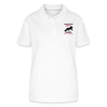 Ja ich rieche nach Pferd Nein das ist kein - Stanley/Stella Frauen Bio-Poloshirt ELLISER - Weiß - Vorne - Anna (173cm)