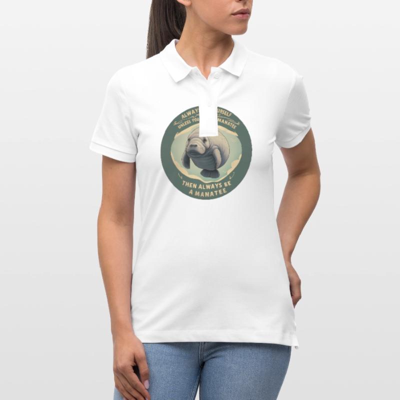 Sei Du selbst oder sei ein Manatee Lebensweisheit Stanley/Stella Frauen Bio-Poloshirt ELLISER