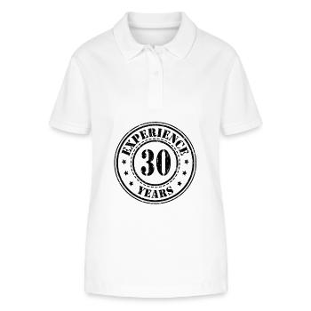30 Jahre Erfahrung - Stanley/Stella Frauen Bio-Poloshirt ELLISER - Weiß - Vorne - Anna (173cm)