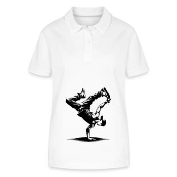 Breakdancing - Stanley/Stella Women’s Organic Polo Shirt ELLISER - white - Front - Anna (173cm)