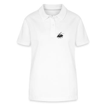 Helikopter Pocket Design - Stanley/Stella Frauen Bio-Poloshirt ELLISER - Weiß - Vorne - Anna (173cm)