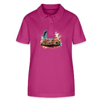 Amusement Park Fair, Fairground, Folk Festival - Stanley/Stella Women’s Organic Polo Shirt ELLISER - orchid Flower - Front - Luana (180cm)