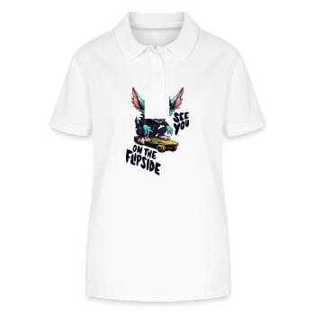 Skateboard Skater Ramp Skating Chupacabras - Stanley/Stella Women’s Organic Polo Shirt ELLISER - white - Front - Anna (173cm)