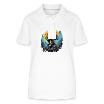 MTB Mountain Bike Bike BMX El-Chupacabra - Stanley/Stella Women’s Organic Polo Shirt ELLISER - white - Front - Anna (173cm)