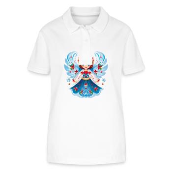 Russische Tradition Weihnachten - Stanley/Stella Frauen Bio-Poloshirt ELLISER - Weiß - Vorne - Anna (173cm)