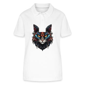 Tête de chat - Polo bio ELLISER Stanley/Stella Femme - blanc - Devant - Anna (173cm)