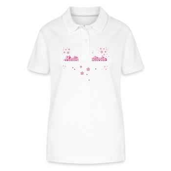Designer Abschluss-Geschenk Mediengestalterin - Stanley/Stella Frauen Bio-Poloshirt ELLISER - Weiß - Vorne - Anna (173cm)