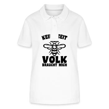 No time, my people need me - Stanley/Stella Women’s Organic Polo Shirt ELLISER - white - Front - Anna (173cm)