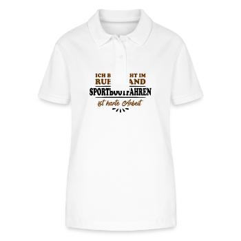 Retirement Pensioner Pensioner Recreational boater - Stanley/Stella Women’s Organic Polo Shirt ELLISER - white - Front - Anna (173cm)