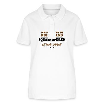 Pensionné Retraité Joueur de squash - Polo bio ELLISER Stanley/Stella Femme - blanc - Devant - Anna (173cm)