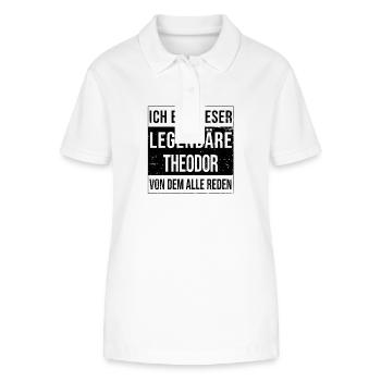 I'm this legendary for Theodor - Stanley/Stella Women’s Organic Polo Shirt ELLISER - white - Front - Anna (173cm)
