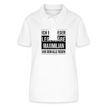 I'm this legendary for Maximilian - Stanley/Stella Women’s Organic Polo Shirt ELLISER - white - Front - Anna (173cm)