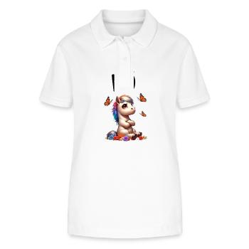 Pferd Lustiger Spruch Nö Reiter Pferdeliebhaber - Stanley/Stella Frauen Bio-Poloshirt ELLISER - Weiß - Vorne - Anna (173cm)