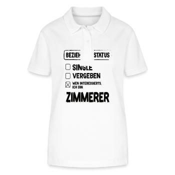 Zimmerer Beziehungsstatus - Stanley/Stella Frauen Bio-Poloshirt ELLISER - Weiß - Vorne - Anna (173cm)