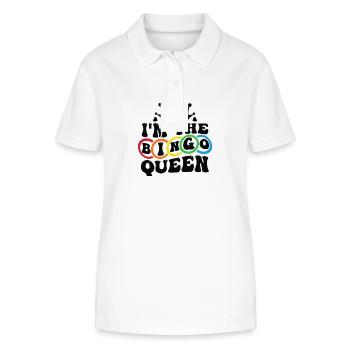 Bingo Player Bingo Game Bingo Game Games Bingo - Stanley/Stella Women’s Organic Polo Shirt ELLISER - white - Front - Anna (173cm)