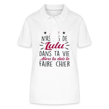 If you don't have a Lulu in your life Gift - Stanley/Stella Women’s Organic Polo Shirt ELLISER - white - Front - Anna (173cm)