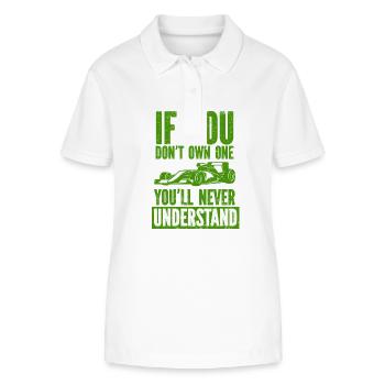 Car Vintage Racing Car Lovers Car Veterans - Stanley/Stella Women’s Organic Polo Shirt ELLISER - white - Front - Anna (173cm)