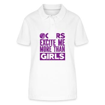 Car Vintage Racing Car Lovers Car Veterans - Stanley/Stella Women’s Organic Polo Shirt ELLISER - white - Front - Anna (173cm)