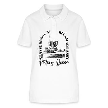 Pottery Ceramics Artist Classy - Stanley/Stella Frauen Bio-Poloshirt ELLISER - Weiß - Vorne - Anna (173cm)