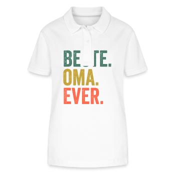 Großmutter Oma - Stanley/Stella Frauen Bio-Poloshirt ELLISER - Weiß - Vorne - Anna (173cm)