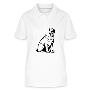 Chien Golden Retriever - Polo bio ELLISER Stanley/Stella Femme - blanc - Devant - Anna (173cm)