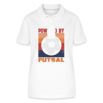 Propulsé par Futsal Retro Energy Athlete Print - Polo bio ELLISER Stanley/Stella Femme - blanc - Devant - Anna (173cm)