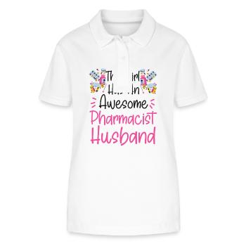 Technicien en pharmacie - Polo bio ELLISER Stanley/Stella Femme - blanc - Devant - Anna (173cm)