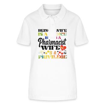 Technicien en pharmacie - Polo bio ELLISER Stanley/Stella Femme - blanc - Devant - Anna (173cm)