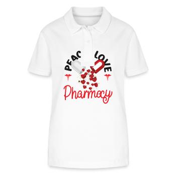 Technicien en pharmacie - Polo bio ELLISER Stanley/Stella Femme - blanc - Devant - Anna (173cm)