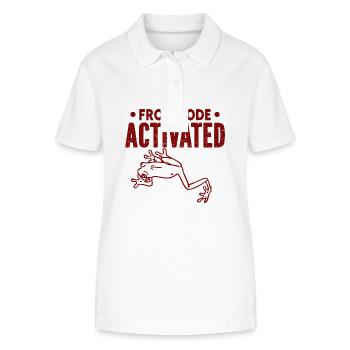 Frosch - Amphibie Tier - Stanley/Stella Frauen Bio-Poloshirt ELLISER - Weiß - Vorne - Anna (173cm)