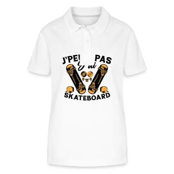 Ich kann nicht Skateboarding - Stanley/Stella Frauen Bio-Poloshirt ELLISER - Weiß - Vorne - Anna (173cm)