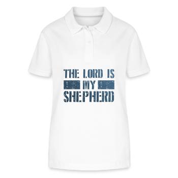Jesus Mein Hirte Christlich Glaube - Stanley/Stella Frauen Bio-Poloshirt ELLISER - Weiß - Vorne - Anna (173cm)