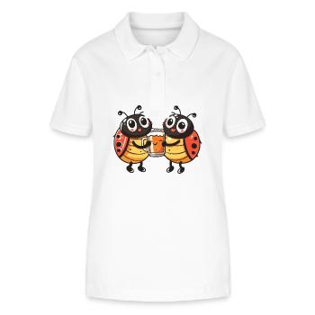 Fête de la bière Ladybug Comic - Polo bio ELLISER Stanley/Stella Femme - blanc - Devant - Anna (173cm)