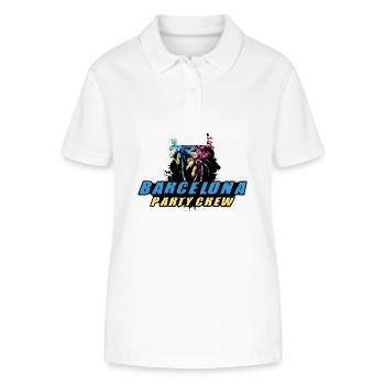 Barcelona Party Crew Holiday Saying - Stanley/Stella Women’s Organic Polo Shirt ELLISER - white - Front - Anna (173cm)
