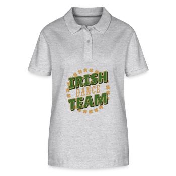 Irish Dance Team - Stanley/Stella Frauen Bio-Poloshirt ELLISER - Grau meliert - Vorne - Anna (173cm)