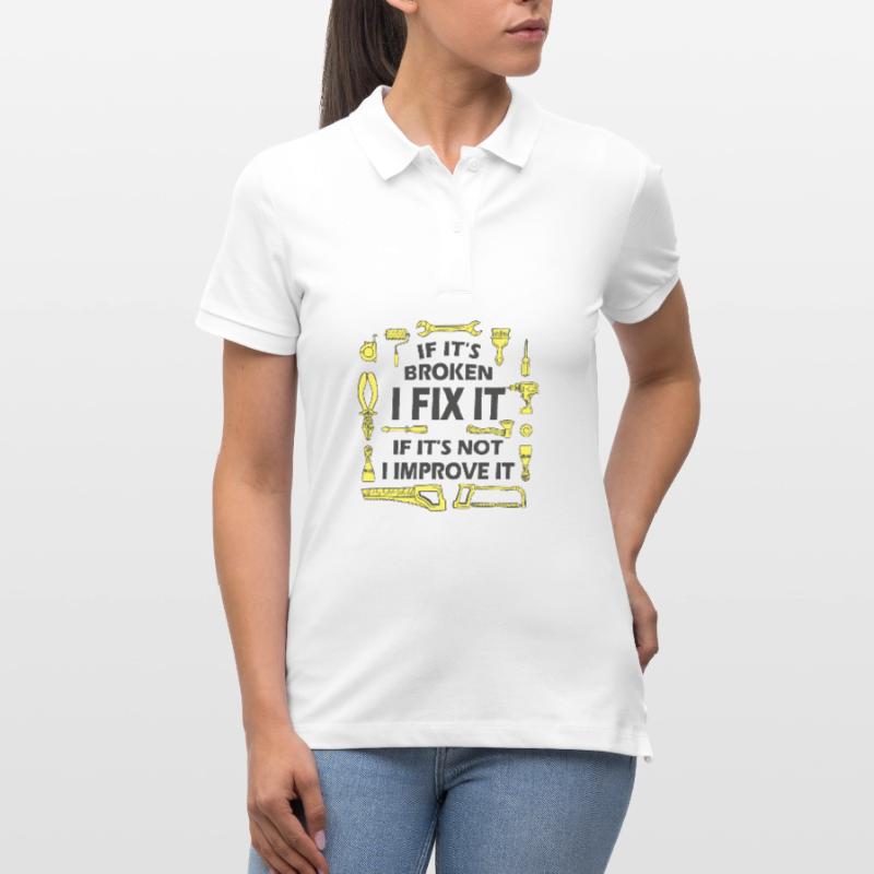 If It’s Broken, I Fix It - DIY Enthusiast Quote Stanley/Stella Women’s Organic Polo Shirt ELLISER