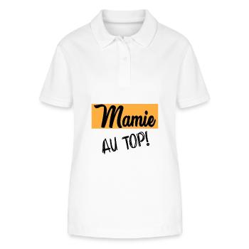 MAMIE - Polo bio ELLISER Stanley/Stella Femme - blanc - Devant - Anna (173cm)