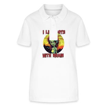 Zombie - I LIKE BOYS WITH BRAIN - Stanley/Stella Women’s Organic Polo Shirt ELLISER - white - Front - Anna (173cm)