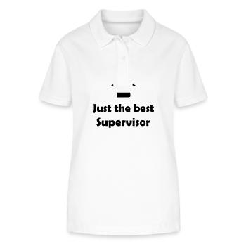 Der Supervisor im Team - Stanley/Stella Frauen Bio-Poloshirt ELLISER - Weiß - Vorne - Anna (173cm)