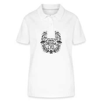 Manifestiere dein Traumleben: Gesetz der Anziehung - Stanley/Stella Frauen Bio-Poloshirt ELLISER - Weiß - Vorne - Anna (173cm)