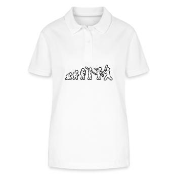 Evolution Baseball White Grunge - Stanley/Stella Frauen Bio-Poloshirt ELLISER - Weiß - Vorne - Anna (173cm)