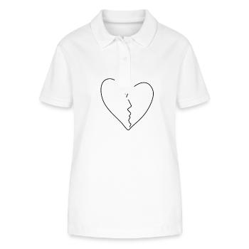 cœur brisé - Polo bio ELLISER Stanley/Stella Femme - blanc - Devant - Anna (173cm)