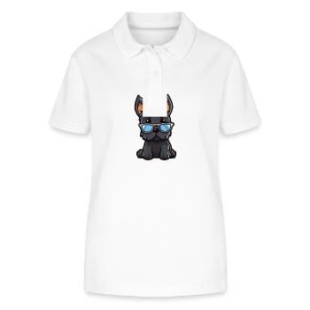 Scottish Terrier Dog Breed Watercolor Cartoon Kawa - Stanley/Stella Women’s Organic Polo Shirt ELLISER - white - Front - Anna (173cm)