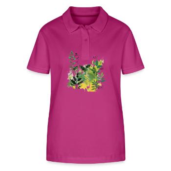plants and music - high quality fashion print - Stanley/Stella Women’s Organic Polo Shirt ELLISER - orchid Flower - Front - Luana (180cm)