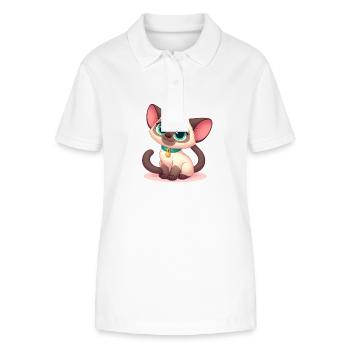 siamois 11 - Polo bio ELLISER Stanley/Stella Femme - blanc - Devant - Anna (173cm)