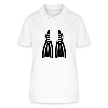 Taucherzubehör Gerätetaucher Flossen - Stanley/Stella Frauen Bio-Poloshirt ELLISER - Weiß - Vorne - Anna (173cm)