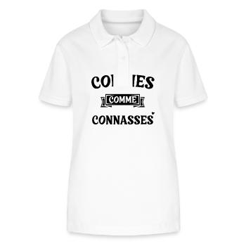 girlfriends as - Stanley/Stella Women’s Organic Polo Shirt ELLISER - white - Front - Anna (173cm)