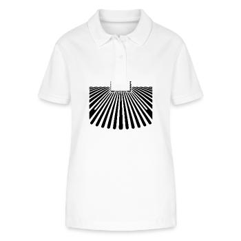 Traktor und Symmetrie im Ackerbau Agrartechnik - Stanley/Stella Frauen Bio-Poloshirt ELLISER - Weiß - Vorne - Anna (173cm)